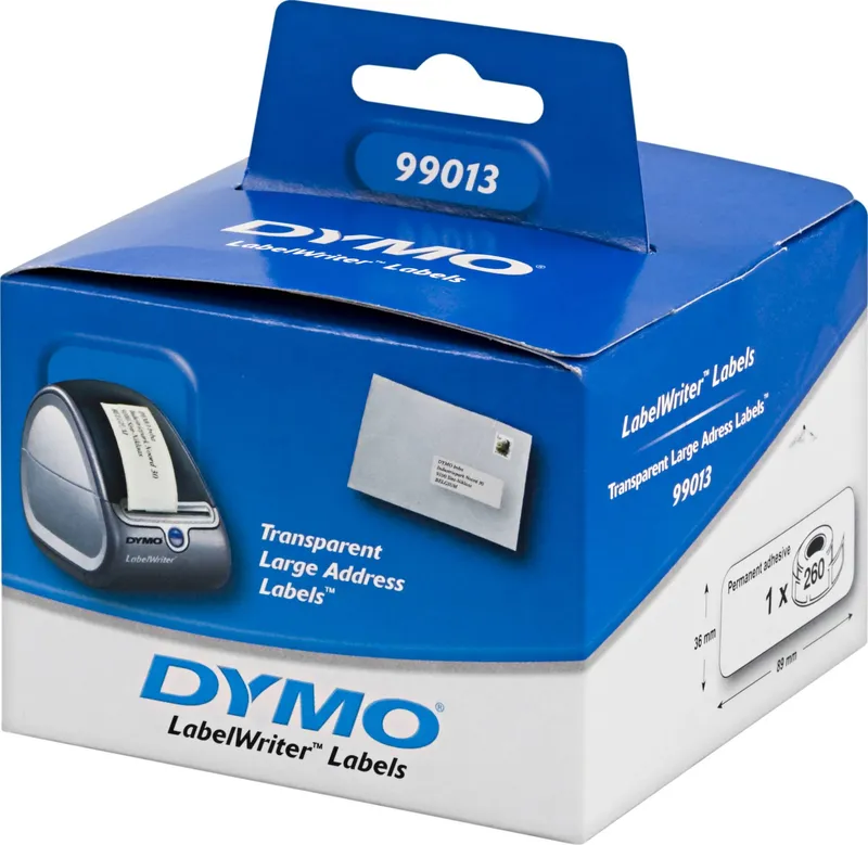 Bild 2 för Dymo Etikett 89x36mm transparent
