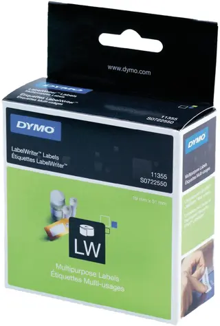 Produktfoto för Dymo Etikett S0722550 19x51 mm