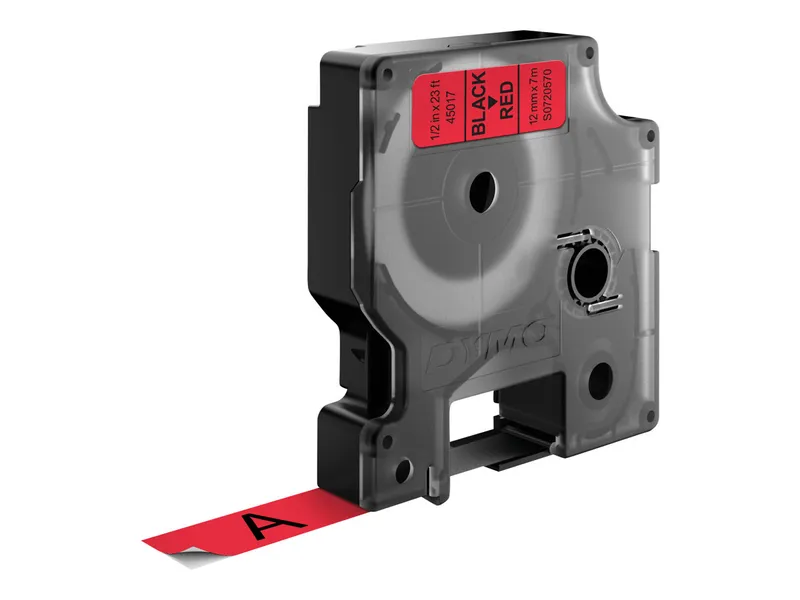 Alternativ bild 0 för Dymo Tape D1 12mm svart på röd