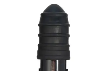 Produktfoto för E-line plug svart - Schuko gummi, slagtålig, 230/16A, IP44
