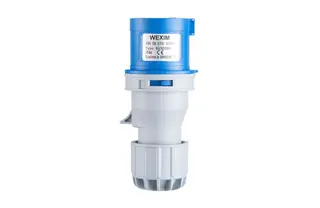 Produktfoto för E-line stikprop CEE blå - 230V/16A, 3 pol. 6h, IP44