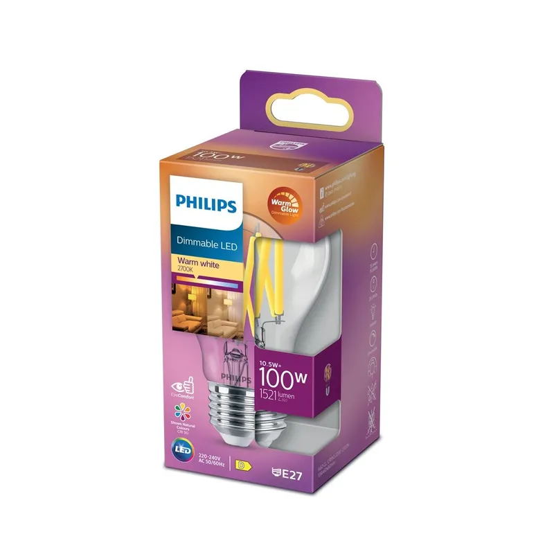 Alternativ bild 0 för E27 10,5W LED Fil Normal