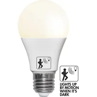 Produktfoto för E27 Normallampa LED 4,8W skymning-rörelsevakt (Vit)