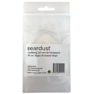 Produktfoto för Eardust ljudslang stl 2 x 3 mm till hörapparat 50 cm