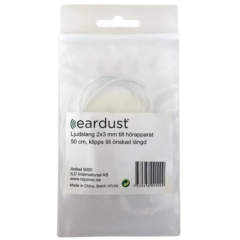 Bild 1 för Eardust ljudslang stl 2 x 3 mm till hörapparat 50 cm