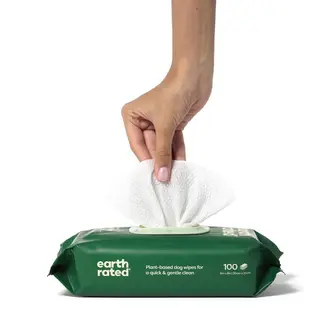Produktfoto för Earth Rated Komposterbara Våtservetter Oparfymerade 100-pack