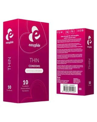 Produktfoto för EasyGlide: Extra Thin Condoms, 10-pack