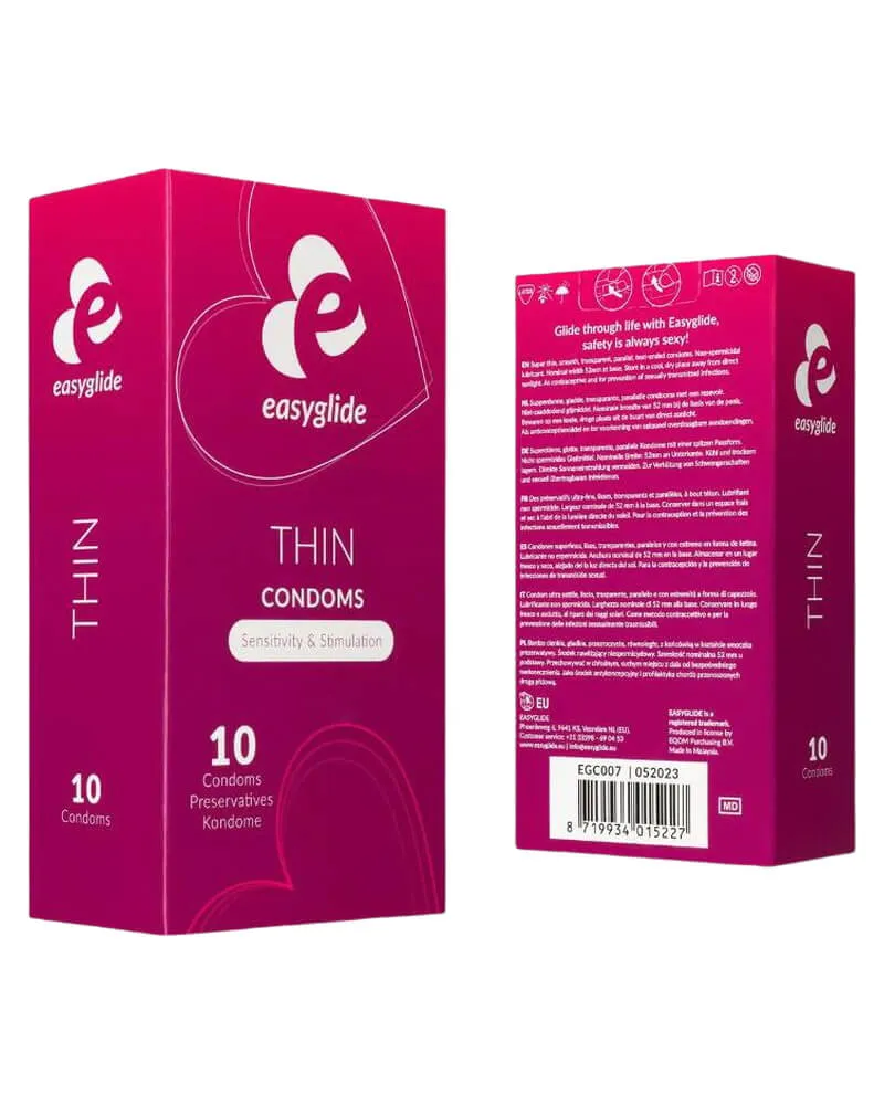 Alternativ bild 0 för EasyGlide: Extra Thin Condoms, 10-pack