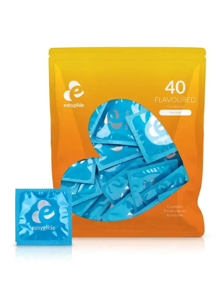 Bild 1 för EasyGlide: Flavoured Condoms, 40-pack
