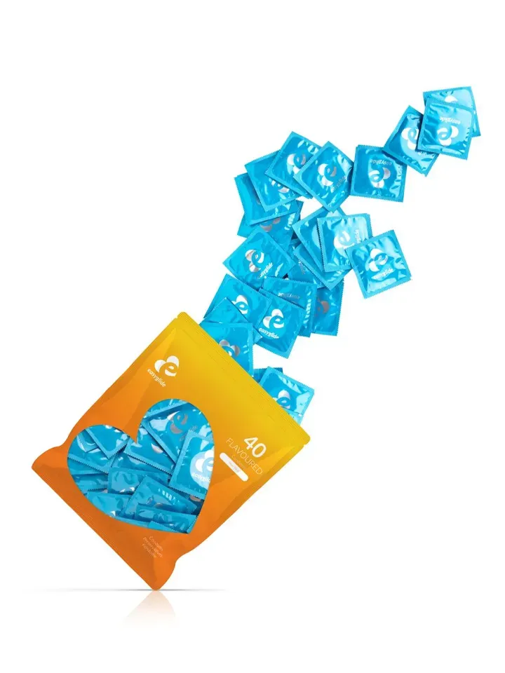 Bild 2 för EasyGlide: Flavoured Condoms, 40-pack