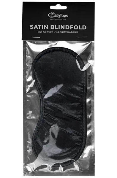 Bild 2 för Easytoys Black Satin Eye Mask Ögonbindel