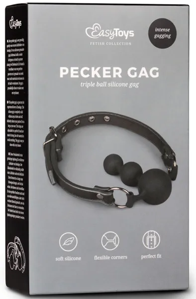 Bild 2 för EasyToys: Pecker Gag, Triple Ball Silicone Gag