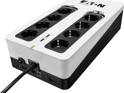 Alternativ bild 0 för Eaton 3S700D 3S Gen2 UPS DIN 700 VA 420 W Input: Schuko Outputs: (4) Schuko (4) Schuko surge only USB Communication USB charge (2)