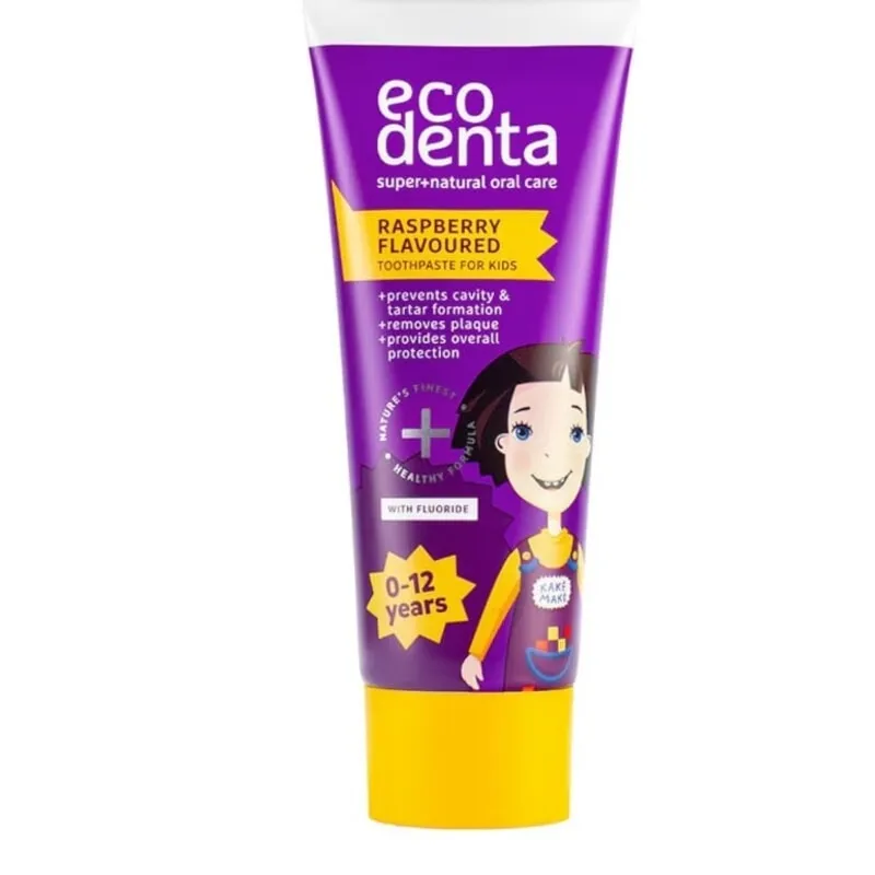 Bild 1 för Ecodenta Green Line Raspberry flavoured toothpaste for kids 75 ml