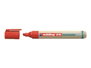 Produktfoto för edding Icke-permanent påfyllningsbar märkpenna, EcoLine 29, mejselformad spets, 1–5 mm linjebredd, röd