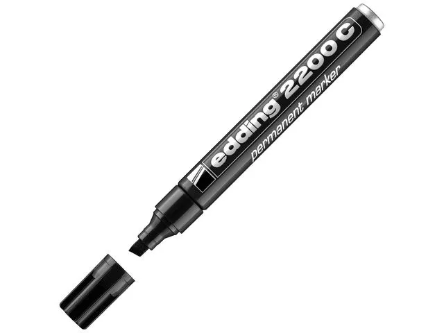 Alternativ bild 0 för edding Märkpenna 2200 C, permanent, med snedskuren spets, 1–5 mm, svart