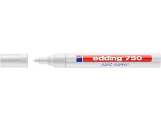 Produktfoto för edding Märkpenna 750, kulspets, 2 - 4 mm, vit