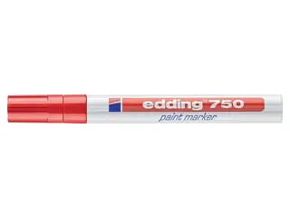 Produktfoto för edding Märkpenna 750, rund spets, 2 - 4 mm, röd