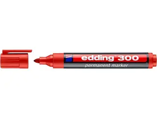 Produktfoto för edding Märkpenna Permanent 300 med 1,5 - 3 mm, röd