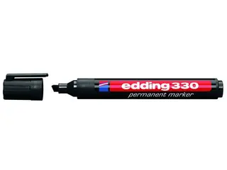 Produktfoto för edding Märkpenna Permanent 330 med snedskuren spets, 1 - 5 mm, svart
