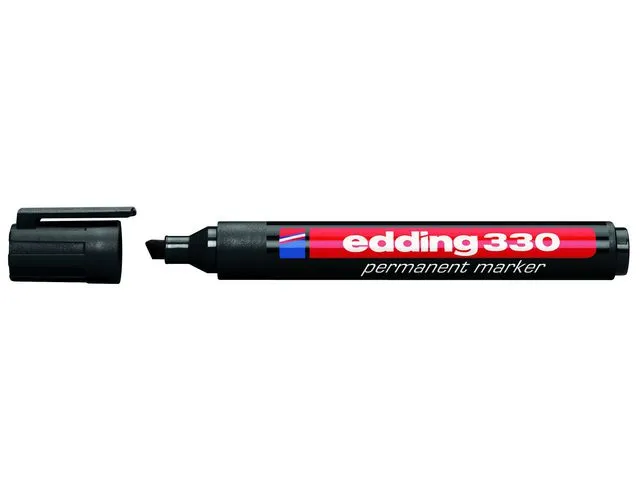 Alternativ bild 0 för edding Märkpenna Permanent 330 med snedskuren spets, 1 - 5 mm, svart