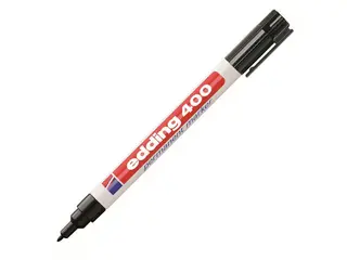 Produktfoto för edding Märkpenna Permanent 400 med rund spets, 1 mm, svart