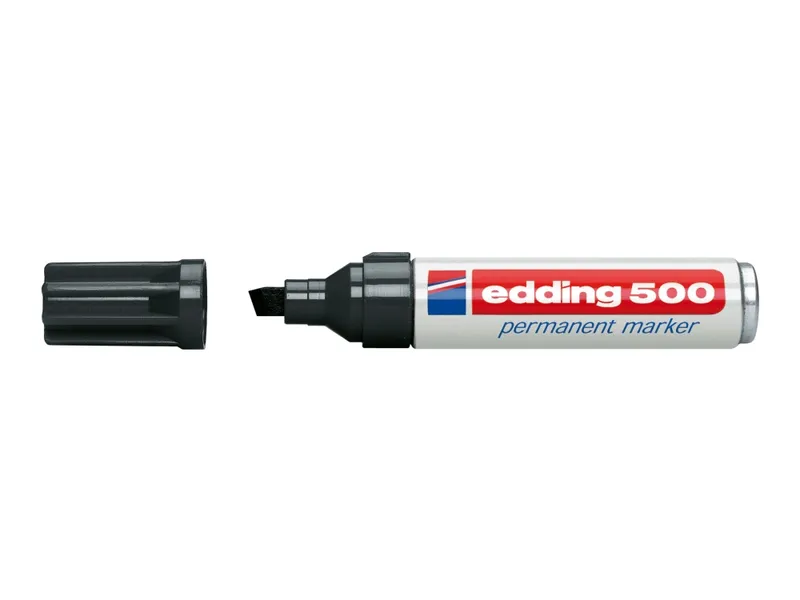 Alternativ bild 0 för edding Märkpenna Permanent 500 med snedskuren spets, 2 - 7 mm, svart