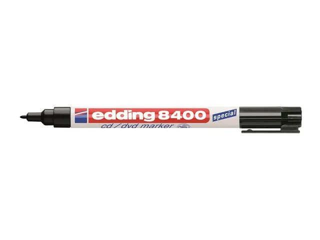 Alternativ bild 0 för edding Märkpenna Permanent 8400 CD/DVD/BD med 0,5 - 1 mm, svart