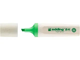 Produktfoto för edding Överstrykningspenna, 24 EcoLine, platt pennkropp, mejselformad spets, 2–5 mm linjebredd, grön