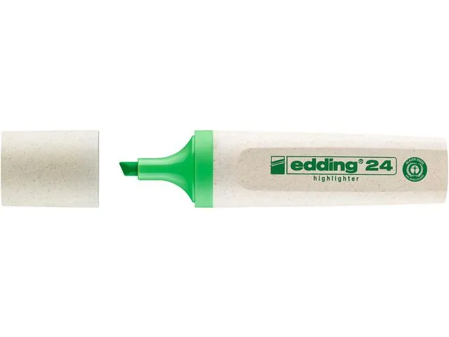 Alternativ bild 0 för edding Överstrykningspenna, 24 EcoLine, platt pennkropp, mejselformad spets, 2–5 mm linjebredd, grön