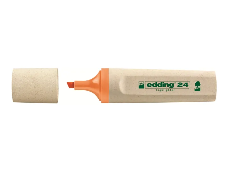 Alternativ bild 0 för edding Överstrykningspenna, 24 EcoLine, platt pennkropp, mejselformad spets, 2–5 mm linjebredd, orange
