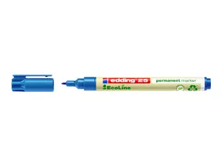 Produktfoto för edding Permanent märkpenna, 25 EcoLine, kulspets, 1 mm linjebredd, blå