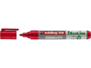 Produktfoto för edding Whiteboardpenna, 28 EcoLine, 1,5–3 mm linjebredd, röd