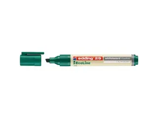 Produktfoto för edding Whiteboardpenna, 29 EcoLine. Mejselformad spets, 1–5 mm linjebredd, grön