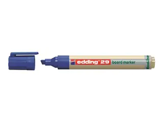 Produktfoto för edding Whiteboardpenna, 29 EcoLine, snedskuren spets, 1–5 mm linjebredd, blå