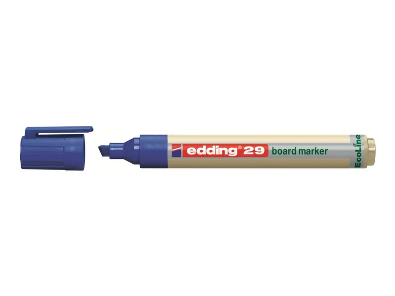 Alternativ bild 0 för edding Whiteboardpenna, 29 EcoLine, snedskuren spets, 1–5 mm linjebredd, blå