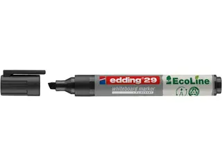 Produktfoto för edding Whiteboardpenna, 29 EcoLine, snedskuren spets, 1–5 mm linjebredd, svart