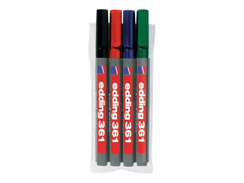 Alternativ bild 0 för edding Whiteboardpenna 361, tunn 1 mm olika färger, svart, röd, blå, grön
