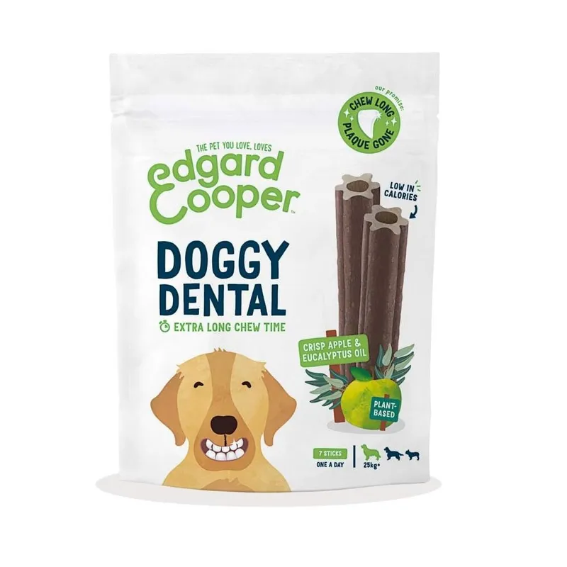 Alternativ bild 0 för Edgard & Cooper Doggy Dental Tuggpinnar Äpple & Eukalyptus 7-pack (L)