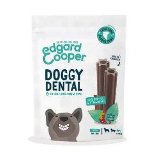 Produktfoto för Edgard & Cooper Doggy Dental Tuggpinnar Jordgubbe & Mynta 7-pack (S)