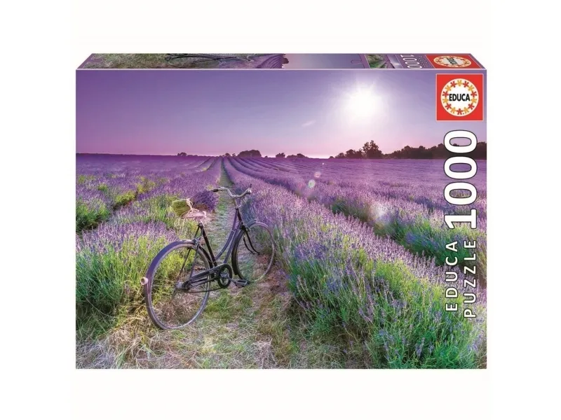 Alternativ bild 0 för Educa 1000 Bike In A Lavender Field