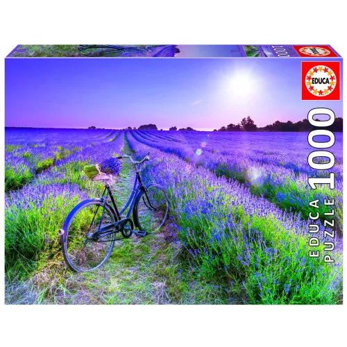 Alternativ bild 0 för Educa 1000 Bike In A Lavender Field