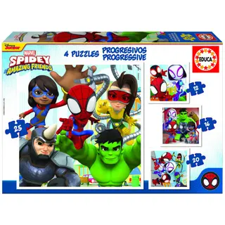 Produktfoto för Educa 12-16-20-25 Progres. Spidey&Amazing Friends