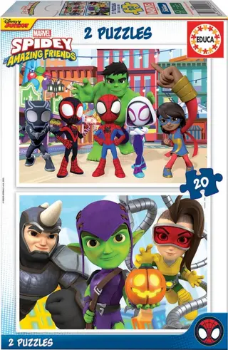 Produktfoto för Educa 2x20 Spidey & His Amazing Friends