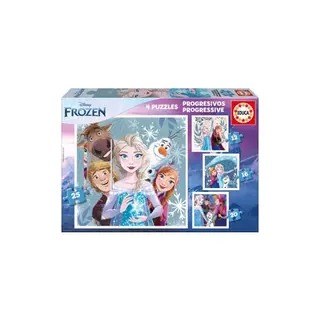 Produktfoto för Educa 4 In 1 Frozen12-16-20-25