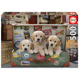 Produktfoto för Educa 500 Puppies in the Luggage Trä