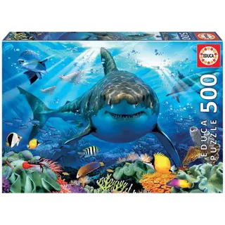 Produktfoto för Educa Pussel Great White Shark (500-bitar)