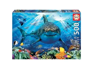 Produktfoto för Educa Pussel Great White Shark (500-bitar)