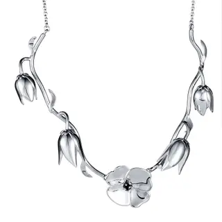 Produktfoto för Efva Attling Helleborus Collier 40/42/45 CM - SILVER