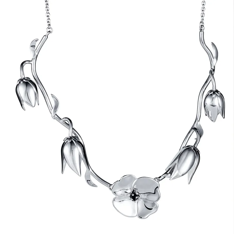 Alternativ bild 0 för Efva Attling Helleborus Collier 40/42/45 CM - SILVER